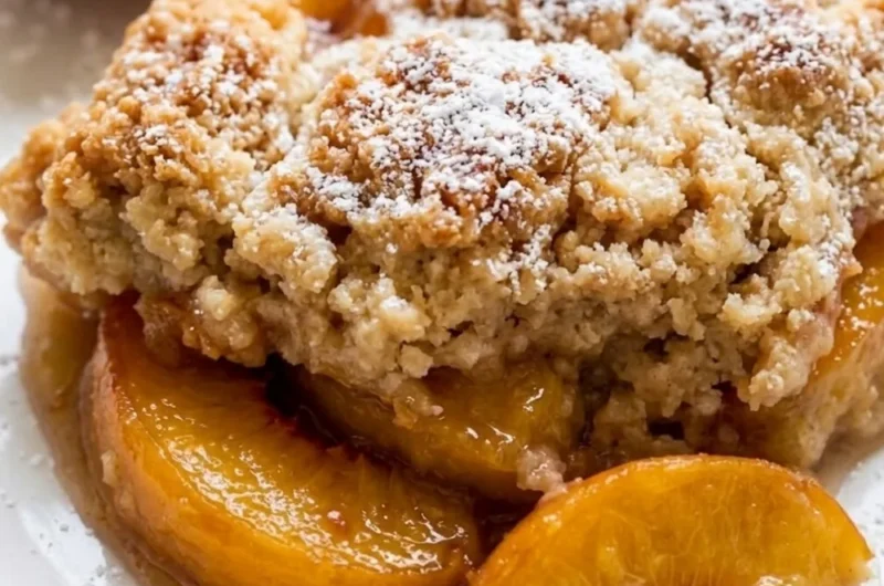 Easy Fresh Peach Cobbler Dump Cake